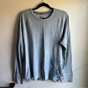 American Eagle Men’s Long Sleeve Y2K Thermal Large Eagle Graphic‎ Sz XL Skater